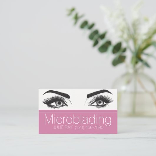 Microblading, Eyebrows, Tattoo, Permanente Makeup Visitekaartje (Staand voorkant)