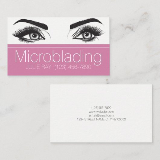 Microblading, Eyebrows, Tattoo, Permanente Makeup Visitekaartje (Voorkant / Achterkant)
