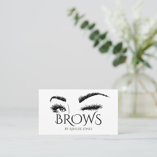 Microblading, Eyebrows, Tattoo, Permanente Makeup Visitekaartje (Staand voorkant)