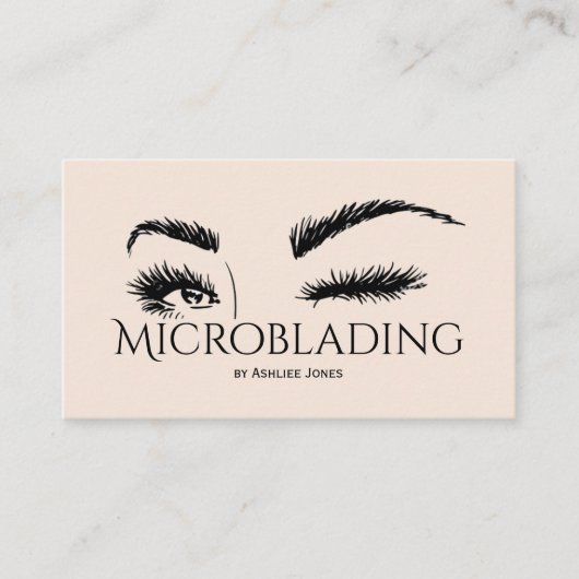 Microblading, Eyebrows, Tattoo, Permanente Makeup  Visitekaartje (Voorkant)