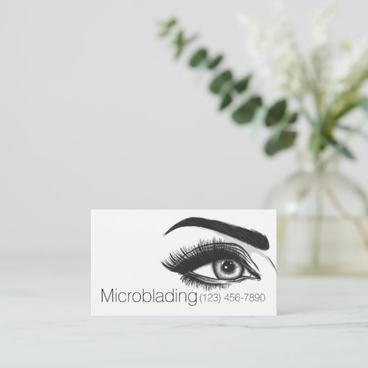 Microblading, Eyebrows, Tattoo, Permanente Makeup Visitekaartje (Staand voorkant)