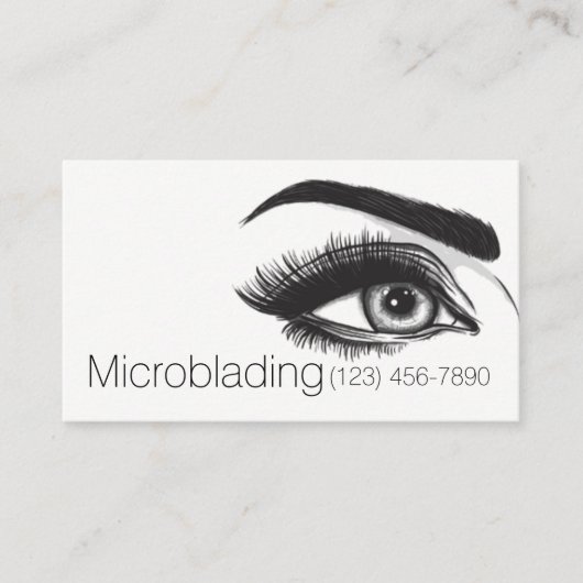 Microblading, Eyebrows, Tattoo, Permanente Makeup Visitekaartje (Voorkant)