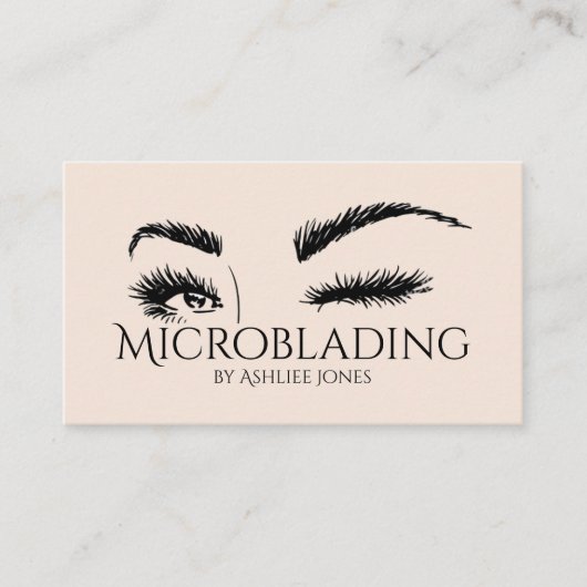 Microblading, Eyebrows, Tattoo, Permanente Makeup Visitekaartje (Voorkant)