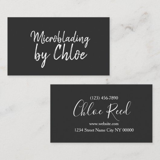 Microblading, Eyebrows, Tattoo, Permanente Makeup Visitekaartje (Voorkant / Achterkant)