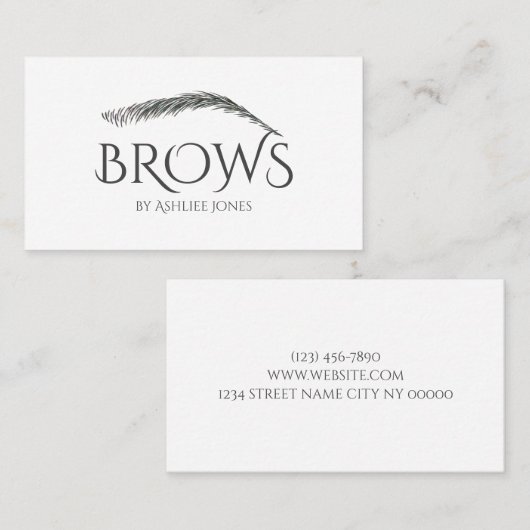 Microblading, Eyebrows, Tattoo, Permanente Makeup Visitekaartje (Voorkant / Achterkant)