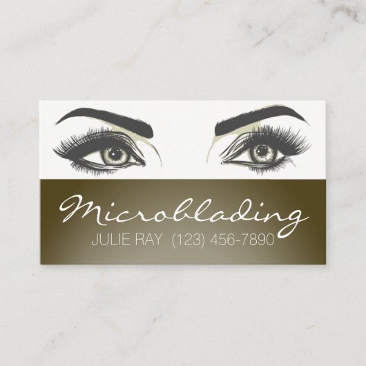 Microblading, Eyebrows, Tattoo, Permanente Makeup Visitekaartje (Voorkant)