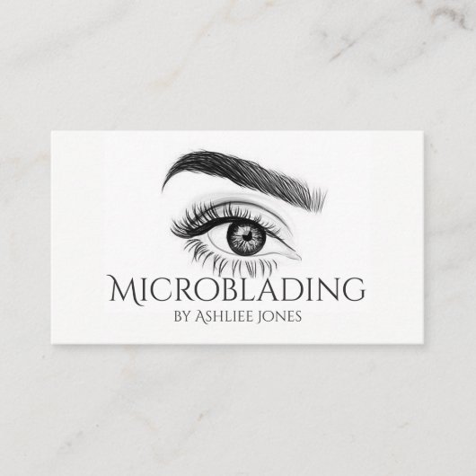 Microblading, Eyebrows, Tattoo, Permanente Makeup Visitekaartje (Voorkant)