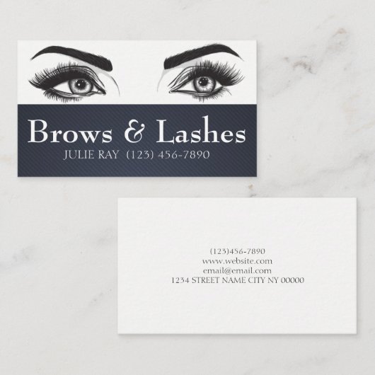 Microblading, Eyebrows, Tattoo, Permanente Makeup Visitekaartje (Voorkant / Achterkant)