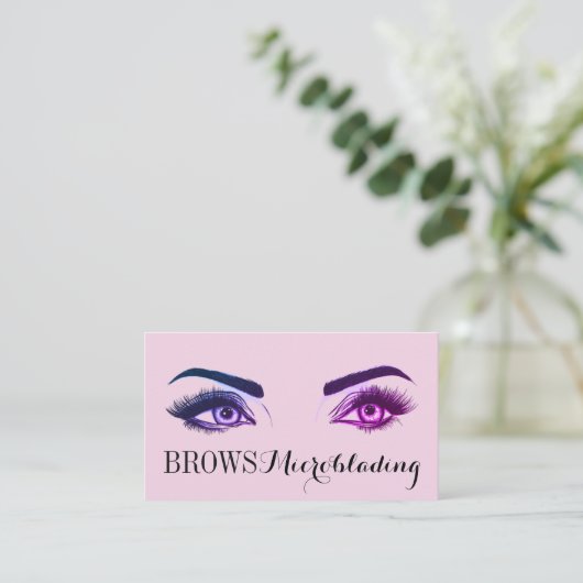 Microblading, Eyebrows, Tattoo, Permanente Makeup Visitekaartje (Staand voorkant)
