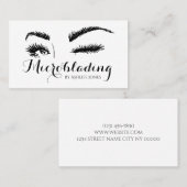 Microblading, Eyebrows, Tattoo, Permanente Makeup Visitekaartje (Voorkant / Achterkant)
