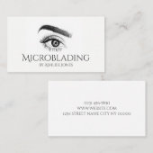 Microblading, Eyebrows, Tattoo, Permanente Makeup Visitekaartje (Voorkant / Achterkant)