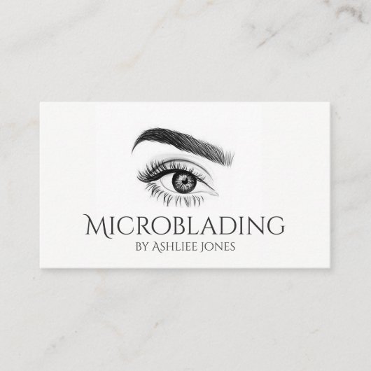 Microblading, Eyebrows, Tattoo, Permanente Makeup Visitekaartje (Voorkant)