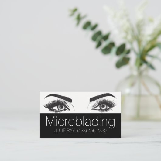 Microblading, Eyebrows, Tattoo, Permanente Makeup Visitekaartje (Staand voorkant)