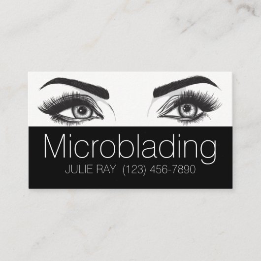 Microblading, Eyebrows, Tattoo, Permanente Makeup Visitekaartje (Voorkant)