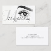 Microblading, Eyebrows, Tattoo, Permanente Makeup Visitekaartje (Voorkant / Achterkant)