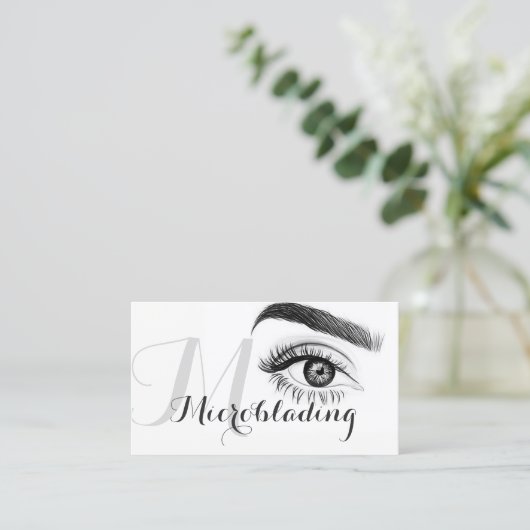 Microblading, Eyebrows, Tattoo, Permanente Makeup Visitekaartje (Staand voorkant)