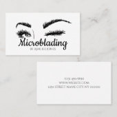 Microblading, Eyebrows, Tattoo, Permanente Makeup  Visitekaartje (Voorkant / Achterkant)