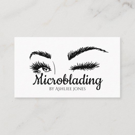 Microblading, Eyebrows, Tattoo, Permanente Makeup  Visitekaartje (Voorkant)