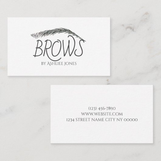 Microblading, Eyebrows, Tattoo, Permanente Makeup Visitekaartje (Voorkant / Achterkant)