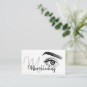 Microblading, Eyebrows, Tattoo, Permanente Makeup Visitekaartje (Staand voorkant)