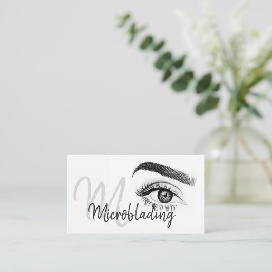 Microblading, Eyebrows, Tattoo, Permanente Makeup Visitekaartje (Staand voorkant)
