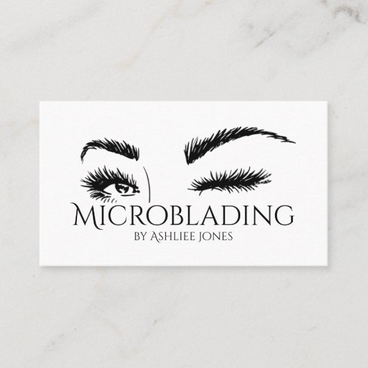 Microblading, Eyebrows, Tattoo, Permanente Makeup Visitekaartje (Voorkant)