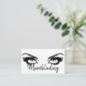 Microblading, Eyebrows, Tattoo, Permanente Makeup Visitekaartje (Staand voorkant)