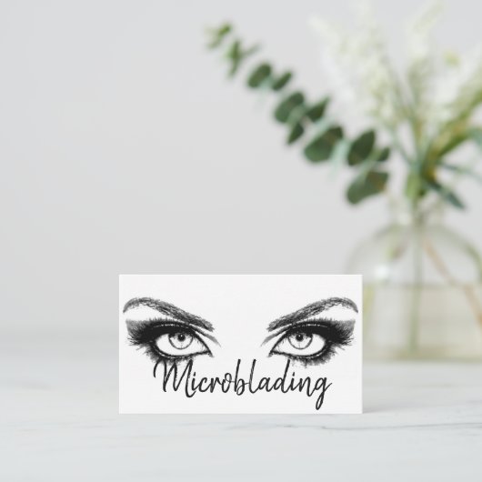 Microblading, Eyebrows, Tattoo, Permanente Makeup Visitekaartje (Staand voorkant)