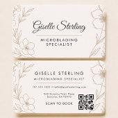 Microblading Floral QR Code Professional Visitekaartje