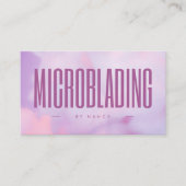 Microblading holografisch Paarse Visitekaartje (Voorkant)