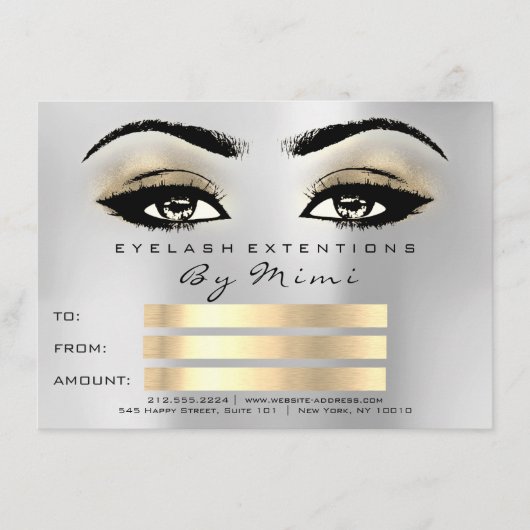 Microblading Lashes Makeup Artist Certificate Gift (Voorkant)