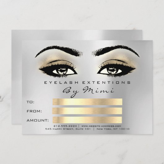 Microblading Lashes Makeup Artist Certificate Gift (Voorkant / Achterkant)