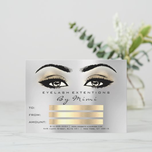 Microblading Lashes Makeup Artist Certificate Gift (Staand voorkant)