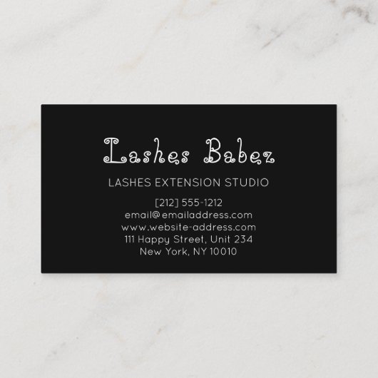 Microblading Makeup Eyelash Black Gold Visitekaartje (Achterkant)