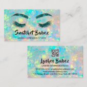 Microblading Makeup Eyelash Blauwgroen Holograaf Visitekaartje (Voorkant / Achterkant)