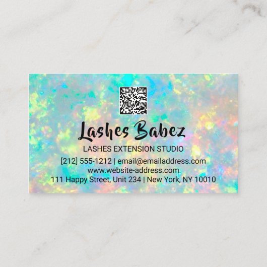 Microblading Makeup Eyelash Blauwgroen Holograaf Visitekaartje (Achterkant)