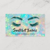 Microblading Makeup Eyelash Blauwgroen Holograaf Visitekaartje (Voorkant)