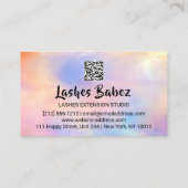 Microblading Makeup Eyelash Paarse Holograaf Logo Visitekaartje (Achterkant)