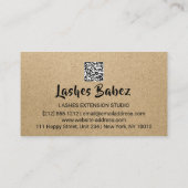 Microblading Makeup Eyelash Studio QR-codes Visitekaartje (Achterkant)