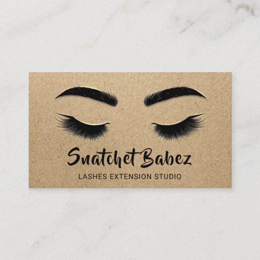 Microblading Makeup Eyelash Studio QR-codes Visitekaartje (Voorkant)