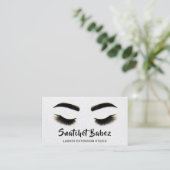 Microblading Makeup Eyelash Studio QR Grey Visitekaartje (Staand voorkant)