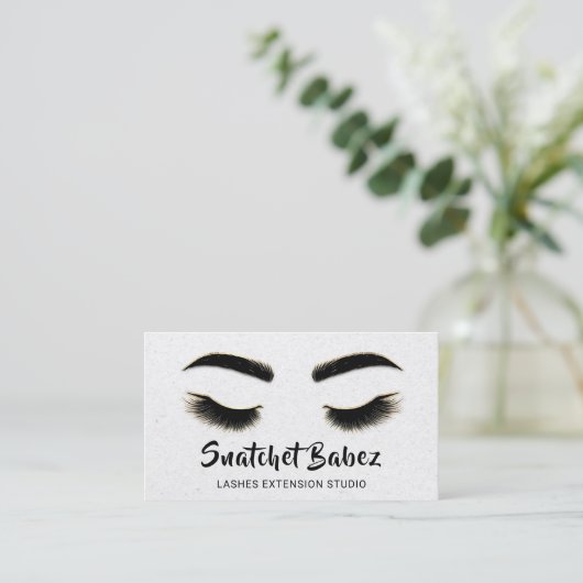 Microblading Makeup Eyelash Studio QR Grey Visitekaartje (Staand voorkant)