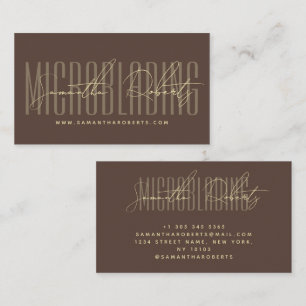 Microblading modern typografie schrift bruin visitekaartje