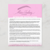 Microblading Natercare Instruction Moderne roze Flyer (Voorkant)