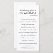 Microblading Nazorg Eenvoudige Witte Instructie Bedankkaart (Voorkant / Achterkant)