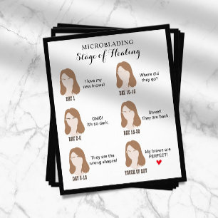 Microblading Nazorg Instructie Klasse Ingelijst Flyer