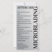 Microblading Nazorg Metaal Grijs Minimale Gradiënt Bedankkaart (Voorkant)