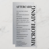 Microblading Nazorg Metaal Grijs Minimale Gradiënt Bedankkaart (Voorkant / Achterkant)