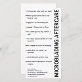 Microblading Nazorg Zwart & Wit Instructie Bedankkaart (Voorkant / Achterkant)