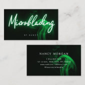 Microblading Neon Groen Visitekaartje (Voorkant / Achterkant)